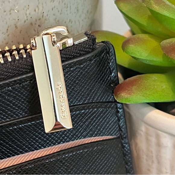 Kate Spade Black Card Wallet with Silver Key Ring NWOT - Picture 5 of 5